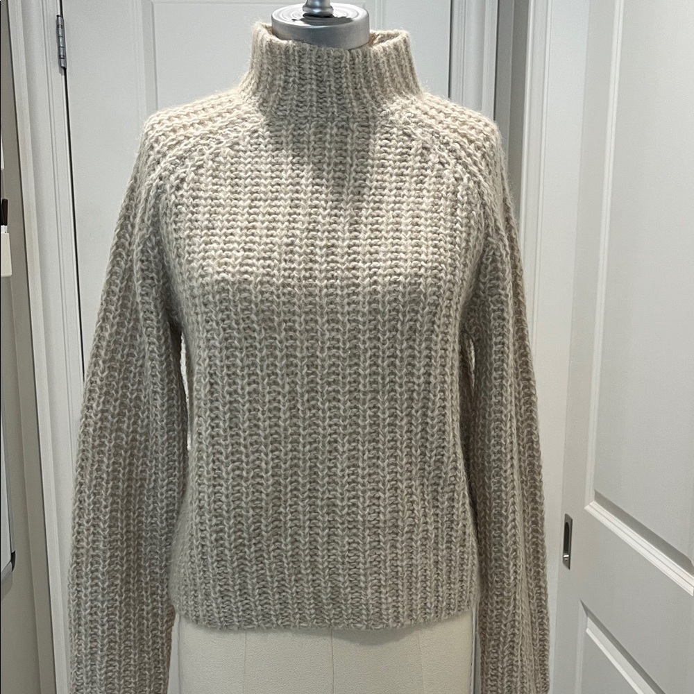 Vince Knit Shaker Stitch Mockneck Sweater